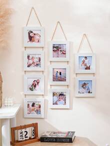 2/3 Piece Vintage Style 4-Inch Photo Frame Set, Wall Hanging Family Bedroom Living Room Picture Frame, Suitable For Decorating Warm Memories Of Family And Friends - Multicolor - View 12