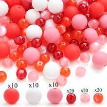 90pcs Gradient Color Silicone Resin Decorative Beads Set, Suitable For DIY Crafting Bracelets, Necklaces, Bag Charms And Other Creative Handmade Items - Multicolor - View 19