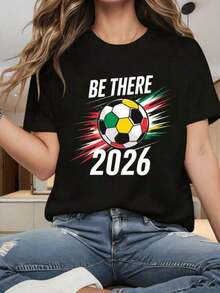 Women's Casual T-Shirts,Women's T-Shirts With Round Neck And Short Sleeves Have Interesting Printed Patterns  Be There 2026 World Cup Soccer Football Fan T-Shirt Mexico Flag Design 's Casual Top,Women's T-Shirt, Y2K Style, Summer Fashion Tees, Streetwear Casual Sets and Tops - Negro - Ver 6