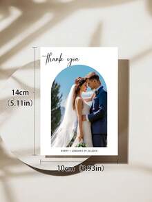 Thiệp Cảm ơn Đám cưới Tùy Chỉnh - Cá nhân hóa với Ảnh & Văn bản, Thiệp Bưu thiếp Cảm ơn Đám cưới Thiết kế Tối giản, Thiệp Quà tặng Đám cưới Tùy chỉnh, Bộ Thiệp Cảm ơn Thiết kế Đơn giản - Nhiều màu - Xem 11