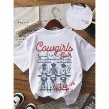 Women's Casual Summer Clothes, Short Sleeve, 2026 Summer Tops For Women, Free Shipping, Short Sleeve White T-Shirt With Round Neck For Spring And Summer, With Featured English Letters, Designed For Women, Perfect For Casual And Versatile Fashion Suitable For Everyday Wear St. Patty's Day Set, Easter Clothing Set For Women, Summer Clothing Sets, Holiday Clothing Sets For Women, Summer Clothing Sets For Women, Spring Clothing Sets For Women, Summer Tops, St. Patty's Day Set, Easter Clothing Set For Women - 白色 - 查看 1