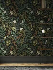 Fern Green Plant Wallpaper, Self-Adhesive Waterproof Removable Wallpaper, Beautiful Wall Decals For Home Room Decor, Wall Art, Wall Decoration, 17.7 Inches X 6.5/9.8 Feet - Multicolor - View 1