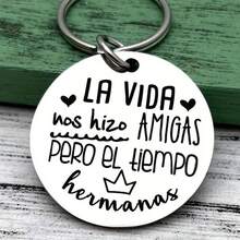 Everyday Essential Stainless Steel Round Keychain, Durable And Damage-Resistant, Lightweight And Convenient, Keeps Keys Organized And Prevents Loss - Silver - View 5