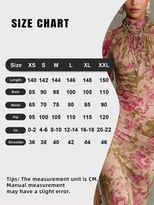 Women's French Style Floral Print Puff Sleeve Pleated Bodycon Maxi Dress Elegant Long Gown For Party Beach Date Night - Bản in 1 - Xem 4