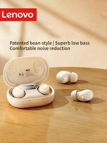 Lenovo Wireless Bluetooth 5.4 Earbuds, Mini Invisible Noise Cancelling Earphones With ENC Microphone, LED Display Charging Case And Deep Bass, Compatible With IPhone And Android Phones - View 5
