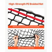 Round Bale Hay Net, 5.91 X 5.91 X 5.91 Ft, 1.5 Inch Holes, PE Material, Knotless Design, With Zip Ties, Needle Shuttle, Repair Twine And Storage Bag, Slow Feeder Round Bale Net For Horses - Small Mesh, Knotless, 6*6*6 Ft - View 3