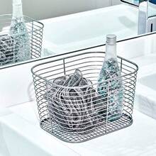 iDesign Vienna Vanity Cosmetics and Makeup Storage baño encimera y Escritorio Juego de 4 Cesta Grande 4 Unidades - Esportón - Ver 4