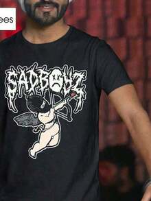 Sad Boyz T-Shirt EBY7 - Burgundy - View 12
