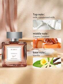 Nước hoa nữ Vanilla Caramel 50ml/1.69 fl oz, hương thơm ngọt ngào, béo ngậy, hương thơm phương Đông Ả Rập lưu hương lâu, thích hợp dùng hàng ngày. - Caramel vani - Xem 3