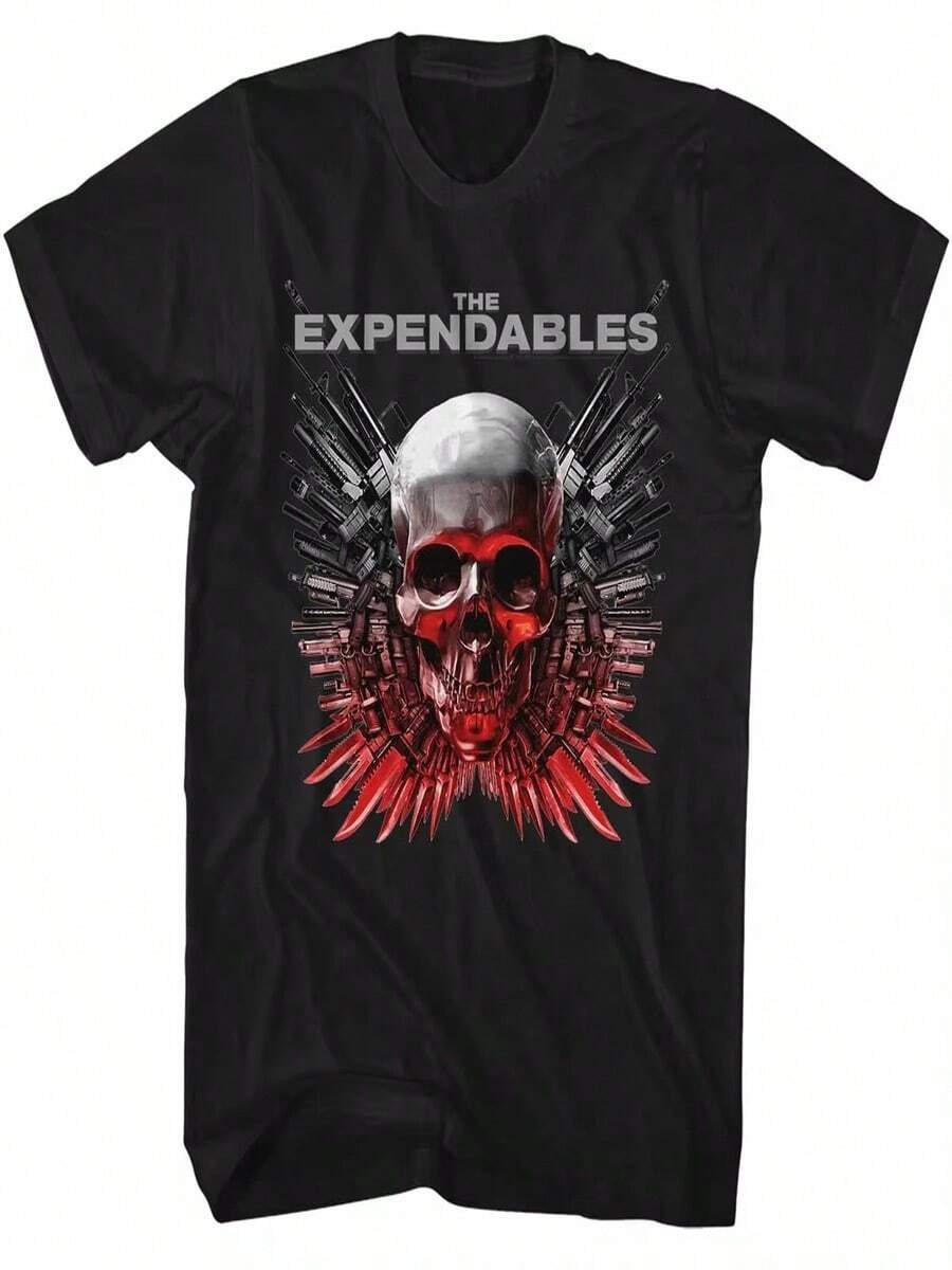 Camiseta oficial de la película Los Indestructibles, camiseta de manga corta con cuello redondo para mujer, superventas del verano, disponible para pre-pedido. - Negro - Ver 1