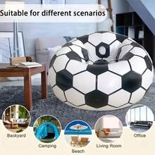Kasur Tiup Bulat Kreatif, Kursi Santai Modis, Matras Lipat Tahan Lama dengan Kepadatan Tinggi, Bantalan untuk Orang yang Santai, Cocok untuk Balkon Rumah, Tempat Duduk Nyaman, Berkemah, Piknik, dan Penggunaan di Luar Ruangan - Putih - View 8