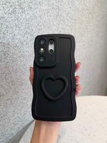 Ốp lưng điện thoại silicon hình trái tim, viền lượn sóng, chống rơi vỡ toàn diện, tương thích với Samsung Galaxy A56/A17/S24 Ultra/S24 Plus/S24/S23 Ultra/S23 Plus/S23/S22 Ultra/S22 Plus/S22/S21 Ultra/S21 Plus/S21 FE/S23 FE/S20 FE, 17/16E/15/14/13/12/11/X/XS Max/XR/Pro Plus, phiên bản quốc tế. - màu đen - Xem 6