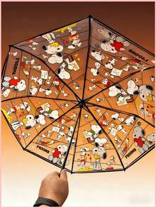 SNOOPY 1把史努比透明折叠伞，可爱透明雨具，适合日常通勤、上学、旅行，是史努比粉丝完美的返校、生日、毕业礼物。 - 彩色 - 查看 3