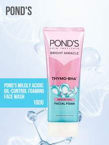 Pond's 溫和弱酸性控油泡沫洗面乳，含菸鹼醯胺微泡濃密泡沫，溫和控油、清潔毛孔、維持油水分平衡、提亮肌膚，適合敏感肌，清爽不緊繃 - 溫和酸性控油 - 查看 6