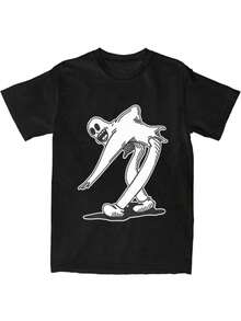 Fast Delivery: Hip-Hop Fashion T-Shirt, Unisex, Made Of Soft, Breathable And Comfortable Material, Short Sleeve In Black, An Ideal Choice For Autumn, A Must-Have T-Shirt. - 黑色 - 查看 7