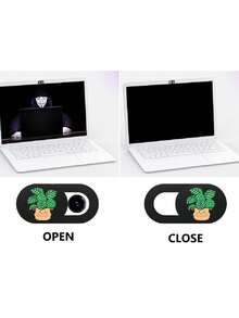 3 piezas Cubierta de privacidad deslizante para cámara web de planta linda - Adecuada para cámara de portátil/teléfono/tableta Accesorio de protección de cámara web ultra delgado Cubierta deslizante de cámara anti-hacker - Multicolor - Ver 12