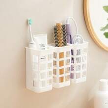2pcs Minimalist Curling Iron Holder, Comb Clip Board Wall Mount Bathroom Storage, Adhesive Included - Multicolor - View 11