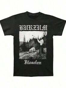 Camiseta Burzum Filosofem para Hombre Negra, Estilo Unisex de Corte Holgado Camisetas de Ocio - Negro - Ver 9