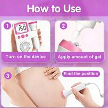 Portable Fetal Heartbeat Monitor For Home Use, Personal Baby Heart Rate Detector With Conductive Gel, Easy-To-Use Device For Expectant Moms - Upgrade to Blue - View 4