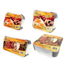HOT BARGAINS Aluminum Foil Containers With Lids – Large Rectangular Takeaway Foil Trays For Food Storage & Meal Prep - Plateado - Ver 1