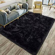 Alfombra Ultra Suave y Esponjosa para Dormitorio, Alfombras para Decoración de sala de Estar, Alfombra de Guardería, Alfombra Antideslizante Muy Suave, Lavable, Tie-Dye, para al Aire Libre Interior - 120x160cm - Ver 3