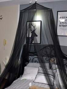 1pc White 4-Door Mosquito Net, Household Summer Anti-Mosquito Netting, Bedding For Double Bed - Solo Gaming - View 7