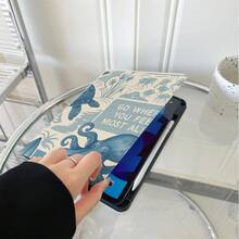 1 Ốp lưng máy tính bảng in hình Rùa biển và Bạch tuộc màu xanh dương - Có chân đế đa góc và ngăn đựng bút, tương thích với iPad Pro (M5)/ Air (M3)/ 11"(A16)/ 10.9/10.2/ Air thế hệ thứ 5/Pro11/10/9.7/Air 2/ (thế hệ thứ 7)/ (thế hệ thứ 8)/ Air 4/5/ Pro 11/ Thế hệ thứ 10 10.9 inch 2022 Smart Case - Nhiều màu - Xem 3