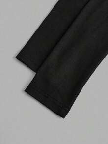 2 piezas Conjunto versátil de ropa deportiva de punto blanca y negra para yoga y fitness, camiseta de manga larga con cremallera y bordado gráfico de letras, elegante para otoño/invierno - Multicolor - Ver 8
