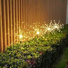 6/4packs 480/320LEDs Solar Powered Firework Lights, IP65 Waterproof, 8 Lighting Modes, Suitable For Garden, Patio, Pathway Decoration, Christmas Decor, Multi-Color - One-to-four Fireworks Light - View 8