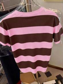 Short-Sleeved T-Shirt With Round Neck And Letter Print, Casual And Versatile For Everyday Use - 多色 3 - 查看 2