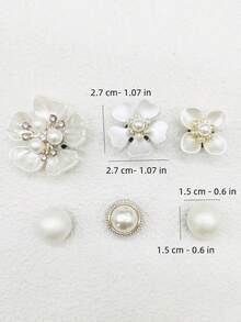 12 Buah Hiasan Sepatu Bunga Berlian Imitasi Berkilau dari ABS, Dekorasi DIY untuk Sepatu Bakiak, Aksesoris Gesper Sepatu, Mutiara Imitasi Buatan, Klip Sepatu, Ornamen - MultiWarna - View 11
