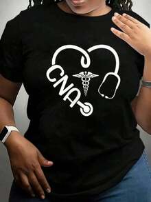 Camisetas de Enfermero 100% Algodón, Certificadas por la CNA, Camisetas de Verano Transpirables para Hombre y Mujer, Camisetas de Vacaciones - Negro - Ver 5