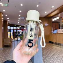 A High-Looking Tea-Separating Cup With A Straw, Portable And Large-Capacity Plastic Water Bottle - 綠色 - 查看 8