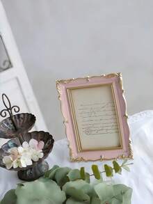 1pc Vintage European Style Golden Floral Oval Photo Frame, European Palace Decor Frame, Suitable For Family Photo Display, Fit For K-Pop Star Card Album - 1PC - View 6