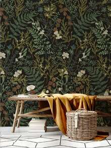 Fern Green Plant Wallpaper, Self-Adhesive Waterproof Removable Wallpaper, Beautiful Wall Decals For Home Room Decor, Wall Art, Wall Decoration, 17.7 Inches X 6.5/9.8 Feet - Multicolor - View 2