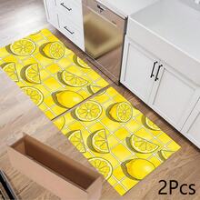 1pc Lemon Print Absorbent Mat/Drying Mat For Coffee Maker, Dishes - Polyester Absorbent Desktop Protective Mat With Rubber Anti-Slip Pad, For Kitchen Counter Decor, Home Bar And Dining Table - Multicolor - View 10