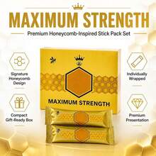 Premium Maximum Strength Honeycomb-Inspired Stick Pack Set, Individually Wrapped, Premium Presentation, 1 Box - 1 Item - View 3