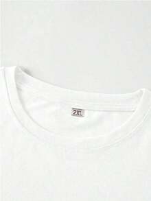 AnChiStreetwear - Camiseta de manga corta casual para hombre de talla grande, con estampado de oso minimalista y de dibujo lineal, adecuada para ropa urbana, actividades al aire libre y el transporte diario. - Blanco - Ver 4