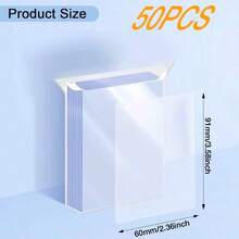 50pcs/Pack Photo Card Protector Sleeves, Double Layer Protection, Clear Soft Trading Card Sleeves, Polypropylene (PP), High Transparency, Flat Design, Suitable For Photo Album Cards, Photography Cards, Medical Cards, Game Cards, Sports Trading Cards (Kpop, Baseball, ) - 50 Pieces, 60*91mm - View 6