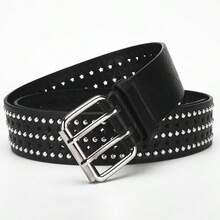 1pc New Niche Punk Rivet Star Decor Waist Belt, Versatile Daily Wear Waist Belt For Women, Suitable For Curvy Figures, Bohemian - Multicolor - View 2