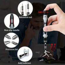 Bộ tua vít chính xác 135 trong 1, bộ dụng cụ sửa chữa DIY phù hợp để sửa chữa điện thoại thông minh, máy tính xách tay, máy tính để bàn, đồng hồ, kính mắt và các thiết bị điện tử khác. - A - Xem 6