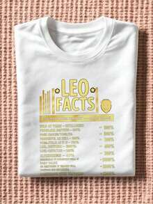 Camisetas Divertidas 100% Algodón para Mujer Leo Fac-4Pure-Cotton - Negro 2 - Ver 8