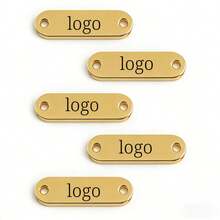 1/5/13pcs Customized Stainless Steel Blank Tag Plate, Sewing Craft Punched Nameplate For Metalware, Garment Sewing Label Accessories, Engraved - Multicolor - View 7