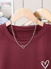 Camiseta de manga corta casual y sencilla para mujer, para uso diario - Multicolor 2 - Ver 6