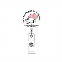 2D 1pc Retractable Badge Holder With ID Card Holder - Durable Acrylic Name Tag Reel, Suitable For Nurses, Doctors, And Office Workers - Fashionable Accessory, Workplace Badge Accessory - 1 - Xem 2