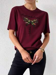 Animal Casual Polyester Sporty Office Home - Bordeaux - View 3