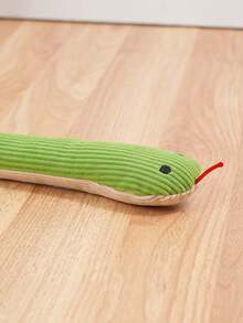 2 piezas Juguetes para gatos en forma de serpiente, de material de lino suave con varilla con cascabel, juguete de serpiente de peluche de 13 pulgadas que produce un sonido realista de crujido, juguetes interactivos de caza adecuados para gatos y perros pequeños, para uso en interiores - Multicolor - Ver 4