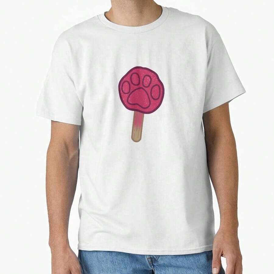 Z1ootopia Pawpsicle220G Classic T-Shirt. Essential Unisex Cotton T-Shirt, 220g Of Unique Softness. Designed To Fit Everyone, Men And Women Alike. Durable, High-Quality Fabric, Ready For Any Cut, Delicate To The Touch But Built To Last. Lightweight Tops For Women, Perfect For Autumn Outfits, Vacation Wear, And New Year's Costumes. - 白色 - 查看 1