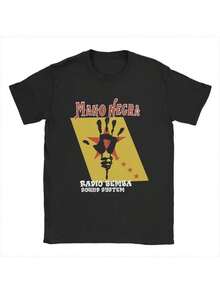 Camiseta Mano Negra para Hombre 100% Awesome Camisetas Camiseta con Cuello Redondo Camisetas de Manga Corta Tops para Impresión - Negro - Ver 1