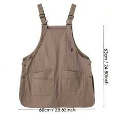 Damen Schürze, Haushaltsuniform, Küchenschürze, umkehrbare Schürze, verstellbare Schürze mit mehreren Taschen, geeignet für Zuhause, Bibliothek, Catering, Backen, Café, Küche und Mehrzweck-Arbeitskleidung - Verschiedenfarbig - Übersicht 3